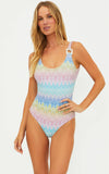 ELINA ONE PIECE SUNSET CHEVRON SHINE