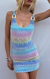 EZRA SKIRT SUNSET CHEVRON SHINE
