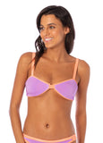 METALLIC LILAC BIRDIE CLASSIC BRALETTE BIKINI TOP