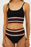 MAE TOP MAROON MERLOT COLORBLOCK