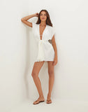 SASHA SHORT COVER UP OFF WHITE