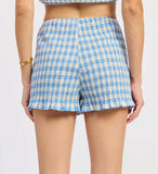 KIRELLE SMOCKED SET BLUE GINGHAM