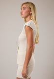 SAY YES CREAM SKIRT SET