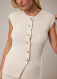 SAY YES CREAM SKIRT SET