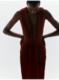 NIA MAXI DRESS VINO