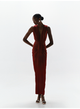 NIA MAXI DRESS VINO