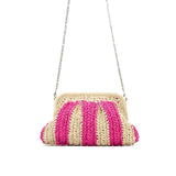 PINK STRAW CLUTCH