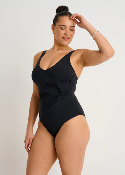 MESH PANEL ONE PIECE BLACK