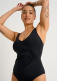 MESH PANEL ONE PIECE BLACK