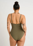 CAMI ONE PIECE WITH PLEATS DUSTY OLIVE