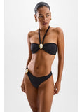 COAST MOONSTONE BANDEAU TOP - BLACK