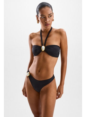 COAST MOONSTONE BANDEAU TOP - BLACK