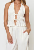 AUGUST TIE FRONT TOP