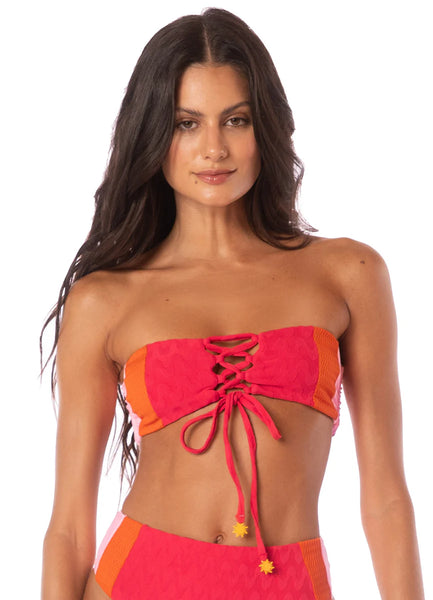 APPLE RED BOMAD STRAPLESS BANDEAU