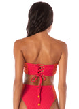 APPLE RED BOMAD STRAPLESS BANDEAU