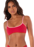 APPLE RED LANE BRALETTE TOP