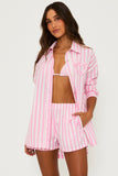 CASSIDY OVERSIZED TOP PINK STRIP