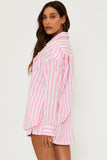 CASSIDY OVERSIZED TOP PINK STRIP