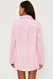 CASSIDY OVERSIZED TOP PINK STRIP