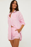 TIA SHORTS PINK STRIPE