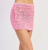 ISLA SEQUIN COVER UP SKIRT PINK