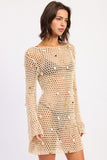 DIAMOND SHELL COVER UP MINI DRESS