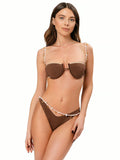 PENNY CHEEKY BIKINI BOTTOM & BELLY CHAIN CACAO