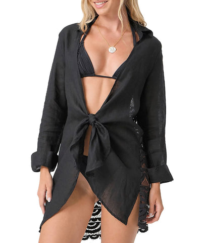 MIDNIGHT LACE MILLIE TIE TUNIC