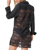 MIDNIGHT LACE MILLIE TIE TUNIC