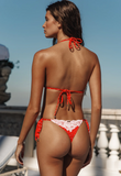 GIGI TRIANGLE TOP RED/WHITE DOT