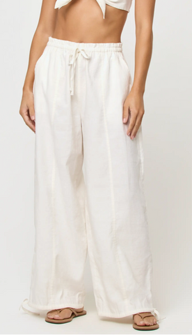 ELLIS WIDE LEG COVER UP PANTS CREAM