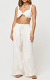 ELLIS WIDE LEG COVER UP PANTS CREAM