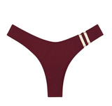 MAROON SPORTY LULU (ZIG-ZAG STITCH)  BIKINI BOTTOM