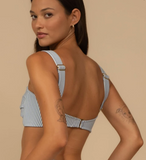 CLASSIC BLUE STRIPE HAYDEN BIKINI TOP
