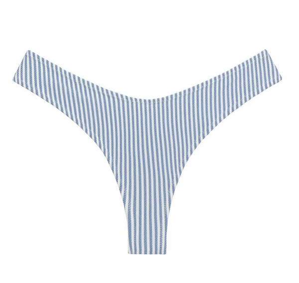 CLASSIC BLUE STRIPE LULU (ZIG-ZAG STITCH) BIKINI BOTTOM