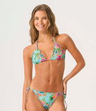 SOLANA EMBROIDERED LETTUCE EDGE TRIANGLE TOP