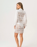 LACE MILLIE TIE TUNIC WATER LILY