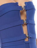 LEILA HIGH LEG ONE PIECE BLUE