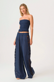 NAVY JACE LACE PANT