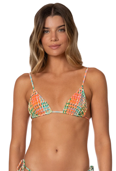 DREAMY GRID ZEN SLIDING TRIANGLE BIKINI TOP