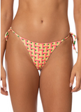 BLUSH TIDE SUNFLASH LOW RISE TIE SIDE BIKINI BOTTOM