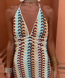 WAVE CROCHET MAXI DRESS