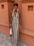 WAVE CROCHET MAXI DRESS