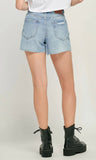 SOFIE HIGH RISE UNEVEN HEM MOM SHORT