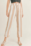 NEW BREEZE STRIPED PANT TAUPE