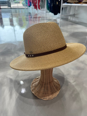 STRAW BANDED SUN HAT